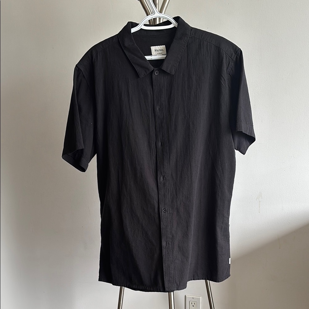 Rhythm Black Casual Button Down Shirt